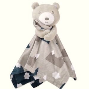 Baby Essentials Lovey Security Blanket Plush Bear Blue Gray Mountain Clo…